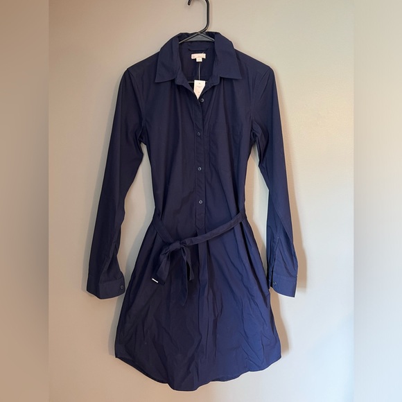 NWT GAP Poplin Shirt Dress - size (S Tall) - Picture 1 of 8